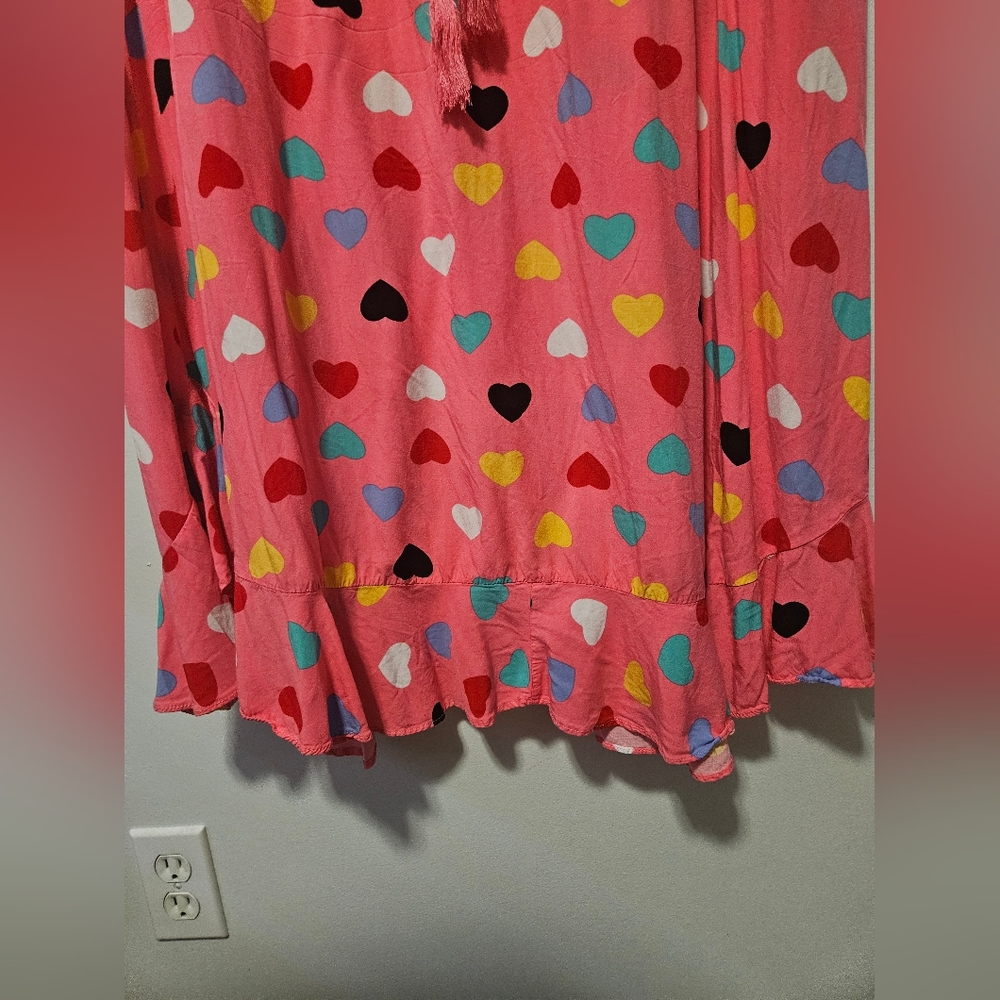 Pink Hearts Frill Dress, Plus Size 18 - Picture 9 of 12